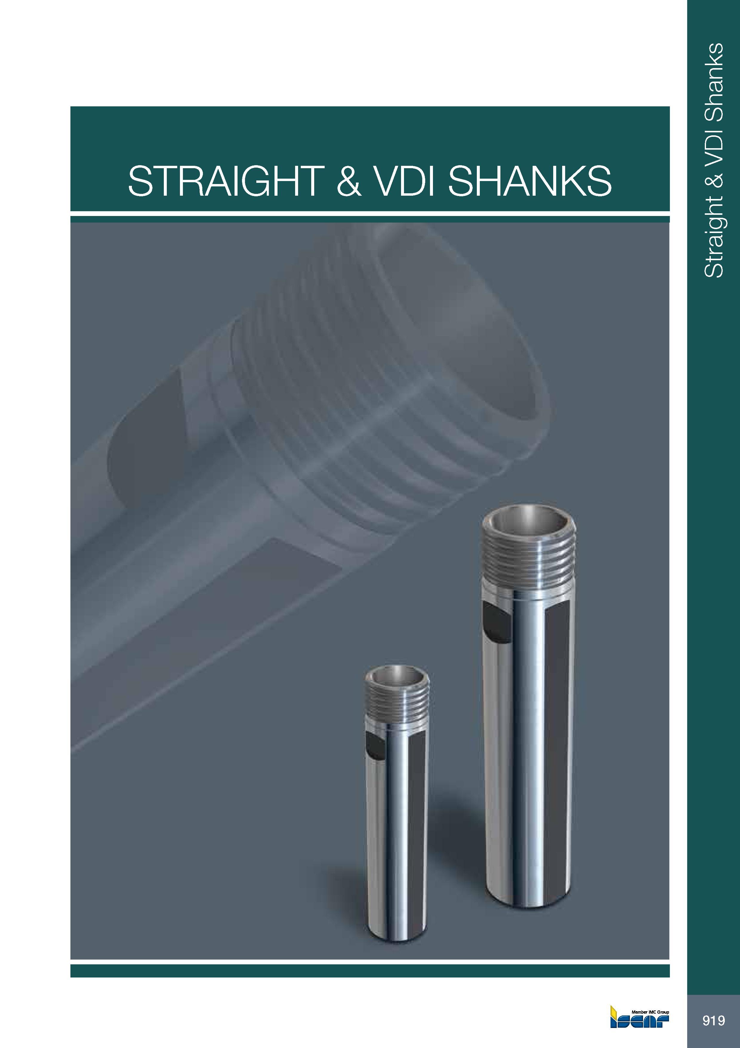 923 STRAIGHT & VDI SHANKS 919 Straight & VDI Shanks Каталог ISCAR 2017 Вращающийся металлорежущий инструмент и инструментальная оснастка для металлообрабатывающих станков Фрезы Сверла Развертки Расточные системы Стр. 919
