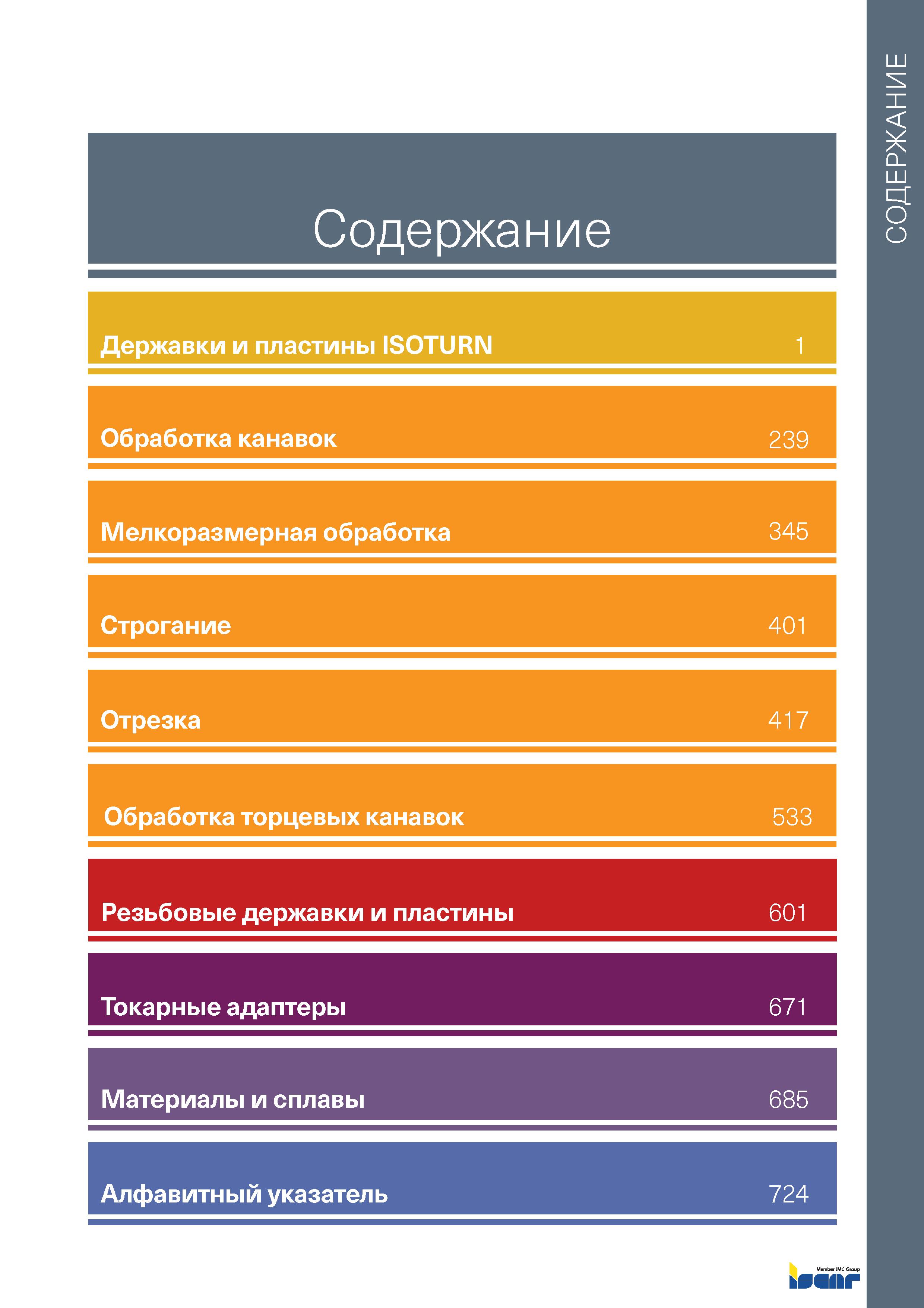 3 Содержание Державки и пластины ISOTURN Обработка канавок 239 Мелкоразмерная обработка 345 Строгание Отрезка 417 Обработка торцевых канавок 533 Ре Каталог ISCAR 2020 Инструменты для токарных работ Пластины сменные режущие для точения отрезки обработки канавок нарезания резьбы наружной и внутренней Резцы Оснастка Стр. 