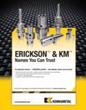 1399 For hydraulic chucks ERICKSON and KM the industry names you can trust Most accurate chuck, <3|jm ( 0001 ), achieves maximum performance from your Каталог KENNAMETAL 2013 Инструментальная оснастка и вспомогательный инструмент для универсальных металлорежущих станков и обрабатывающих центров с ЧПУ Стр. L59