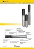 945 Kennametal Угол подъема винтовой линии 36° Специально предназначен для чистовой обработки W-образная стружечная канавка Более широкая стружечная кана Каталог KENNAMETAL 2018 Режущий инструмент для обработки отверстий в металлах и сплавах Быстрорежущие метчики и раскатники Сборные фрезы с СРП и твердосплавные Стр. P91