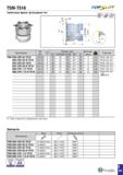 514 TSM-TS16 7TD RS;pL Jnr Обозначение CW (мм) 0 DC Размеры (мм) DCONMS DHUB BD LF Исполнение корпуса & Пластина TSM D50-22R-6Z-TS16 1 20-4 0 6 50 22 Каталог TAEGUTEC 2020 Вращающийся режущий и вспомогательный инструмент по металлу Твердосплавные пластины Сборные фрезы с СМП Монолитные фрезы и сверла Инструментальные патроны Стр. E201