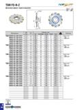 517 TSM FD-N-Z mf>s -cn- CW Обозначение CW (мм) Размеры (мм) J& Пластина DC DCONMS DHUB THUB CDX TSM 063FD-03-22N-Z018 3 4+4 63 22 34 8 12 0 0 1 ZNHT Каталог TAEGUTEC 2020 Вращающийся режущий и вспомогательный инструмент по металлу Твердосплавные пластины Сборные фрезы с СМП Монолитные фрезы и сверла Инструментальные патроны Стр. E204