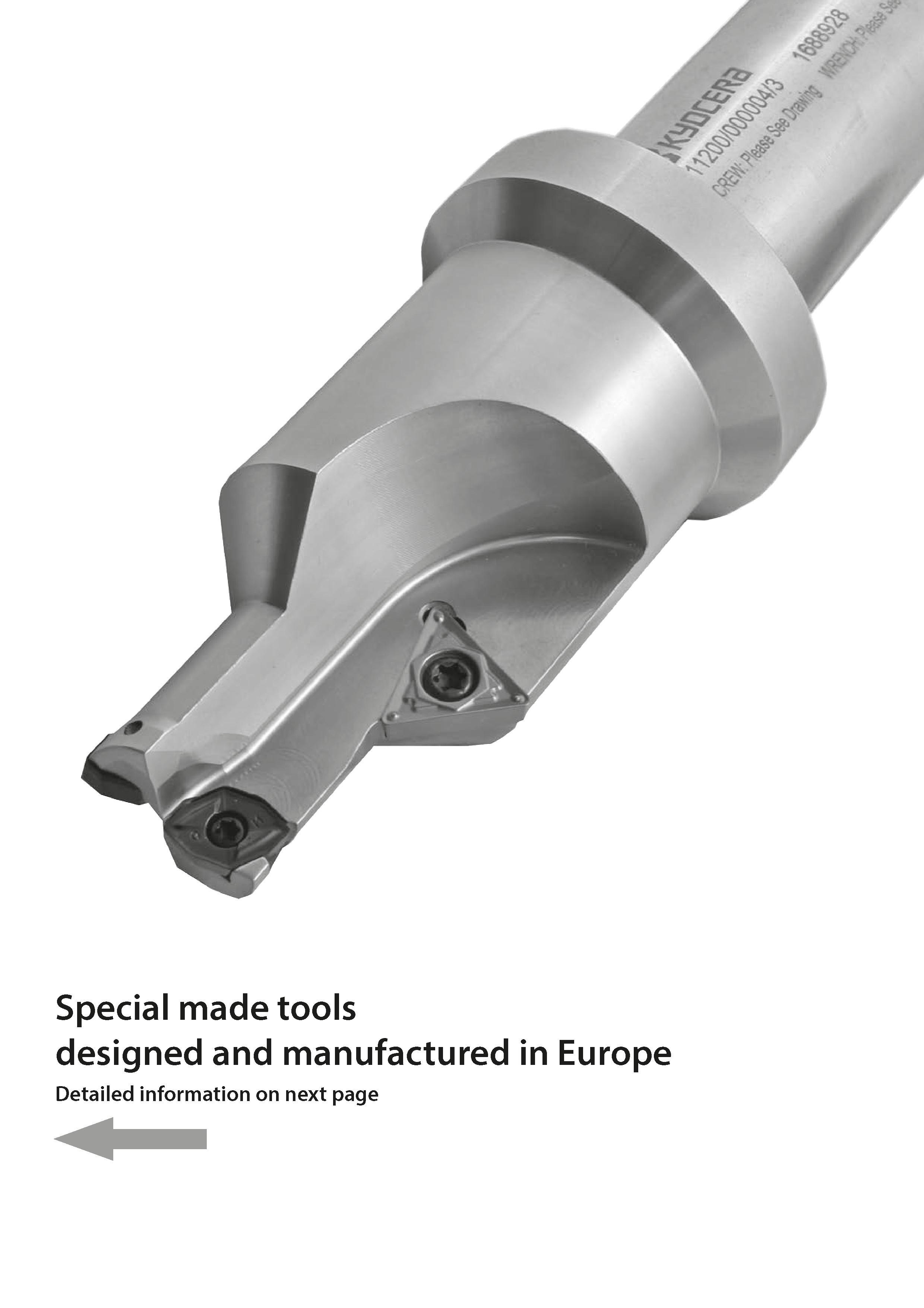 990 Special made tools designed and manufactured in Europe Detailed information on next page Каталог KYOCERA 2016 Металлорежущий станочный инструмент Сменные режущие пластины Токарные резцы Расточные державки Фрезы с СРП и твердосплавные Сборные сверла Стр. 