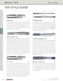 166 SPECIAL TAPS STYLE GUIDE TAP STYLE GUIDE SPIRAL POINT TAP HAND TAP 1 These standard style taps have straight flutes of a number specified as eith Каталог KYOCERA 2016 Твердосплавный вращающийся режущий инструмент для металлообработки Концевые монолитные фрезы Спиральные сверла Специальные метчики Развертки Стр. 164