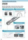 687 High efficiency Ball-nose End Mill with 2 flutes 2SEB o Special cutting edge concept and nano layer coating realized high precision and long tool life mach Каталог KYOCERA 2017 Инструмент Пластины сменные режущие из твердых сплавов и сверхтвердых материалов Сборные с СРП и цельные твердосплавные фрезы Спиральные сверла Стр. L44