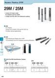 703 Routers Plastics, CFRP 29M / 25M Lineup of 2 type router for plastics and for CFRP Longer tool life with CVD diamond coating 29M For Plastics Choice from E Каталог KYOCERA 2017 Инструмент Пластины сменные режущие из твердых сплавов и сверхтвердых материалов Сборные с СРП и цельные твердосплавные фрезы Спиральные сверла Стр. L60