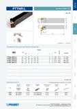 44 Токарный резец Pramet PTTNR/L для наружной токарной обработки на станках Правого и левого исполнений Размеры Каталог PRAMET 2014 на русском языке Токарная обработка Точение Отрезка Обработка канавок Нарезание резьбы Стр. 43