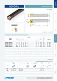 72 Токарный резец Pramet SCFCR/L для наружной токарной обработки на станках Правого и левого исполнений Размеры Вес указан в кг Запчасти Зажимной винт Резьба Каталог PRAMET 2014 на русском языке Токарная обработка Точение Отрезка Обработка канавок Нарезание резьбы Стр. 71