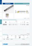 95 Токарный резец Pramet SCFCR/L для внутренней токарной обработки на станках Правого и левого исполнений Размеры Вес указан в кг Запчасти Зажимной Резьба Опо Каталог PRAMET 2014 на русском языке Токарная обработка Точение Отрезка Обработка канавок Нарезание резьбы Стр. 94