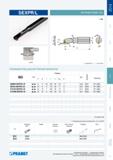 108 Токарный резец Pramet SEXPR/L для внутренней токарной обработки на станках Правого и левого исполнений Размеры Вес указан в кг Запчасти Зажимной винт Резьб Каталог PRAMET 2014 на русском языке Токарная обработка Точение Отрезка Обработка канавок Нарезание резьбы Стр. 107