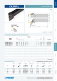 122 Токарный резец Pramet CKJNR/L для наружной токарной обработки на станках Правого и левого исполнений Размеры Вес указан в кг Запчасти Пластины h=h1 Запасны Каталог PRAMET 2014 на русском языке Токарная обработка Точение Отрезка Обработка канавок Нарезание резьбы Стр. 121