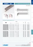 142 ТОКАРНЫЕ РЕЗЦЫ Pramet GGIR/L 90 ДЛЯ ОТРЕЗКИ И ОБРАБОТКИ КАНАВОК РЕЗЕЦ ДЛЯ ТОРЦЕВОЙ ОБРАБОТКИ 90° ISO Размеры Вес указан в кг Запчасти Пластины h=h1 b I1 a Каталог PRAMET 2014 на русском языке Токарная обработка Точение Отрезка Обработка канавок Нарезание резьбы Стр. 141