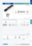 114 Токарный резец Pramet SVLCR/L для внутренней токарной обработки на станках Правого и левого исполнений Размеры Вес указан в кг Запчасти Пластины Рекомендов Каталог PRAMET 2014 на русском языке Токарная обработка Точение Отрезка Обработка канавок Нарезание резьбы Стр. 113