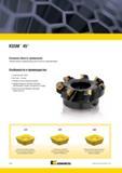1590 Особенности и преимущества универсальной торцевой фрезы Kennametal KSSM 45° с твердосплавными квадратными сменными пластинами для встречного фрезерова Мастер-каталог KENNAMETAL 2013 Металлорежущий инструмент Точение Обработка отверстий Фрезерование Стр. O54