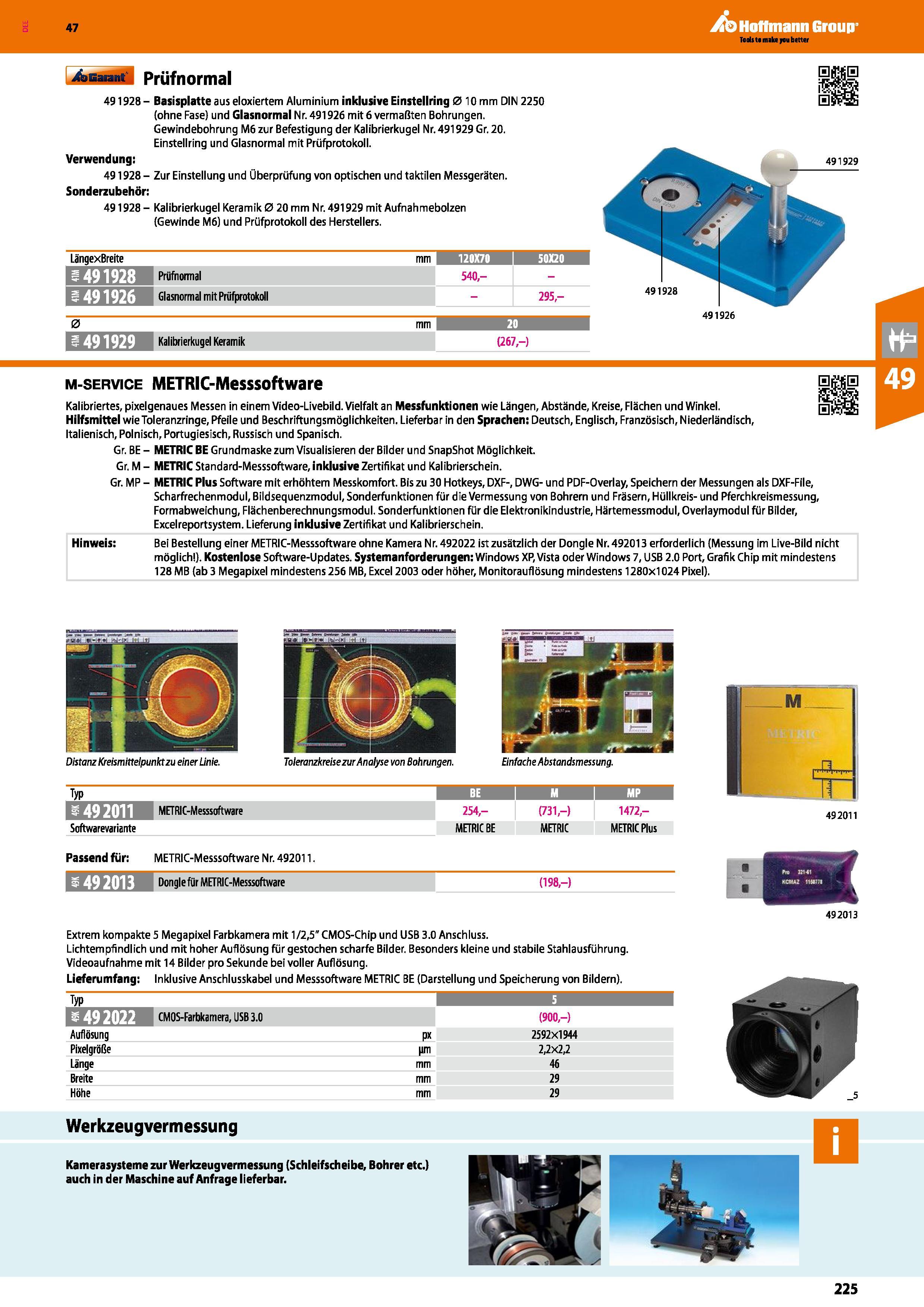 225 Prüfnormal 491928 - Basisplatte aus eloxiertem Aluminium inklusive Einstellring 0 10 mm DIN 2250 (ohne Fase) und Glasnormal Nr 491926 mit 6 verma Каталог HOFFMANN GROUP 2016 Ручной слесарно-монтажный и контрольно-измерительный инструмент и приборы для предприятий машиностроения и мастерских сервисного обслуживания 47 версия издания Стр. 225 DEU