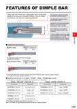 385 FEATURES OF DIMPLE BAR Highly rigid steel shank and a lightweight head configuration designed by computer simulation analysis reduces chatter and Каталог MITSUBISHI 2020 Режущий инструмент для станков по металлу Фрезы концевые монолитные из твердого сплава и сборные со сменными режущими пластинами Резцы Сверла Стр. E005