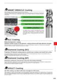 627 SMART MIRACLE Coating Newly-developed (AI,Cr)N coating with improved wear resistance The smoothening treatment of the coating layer reduces the c Каталог MITSUBISHI 2020 Режущий инструмент для станков по металлу Фрезы концевые монолитные из твердого сплава и сборные со сменными режущими пластинами Резцы Сверла Стр. J005