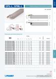 140 Токарные резцы Pramet для отрезки и точения канавок на станках GFIL-L, GFML-L РЕЗЕЦ для наружной токарной обработки на станках ISO Размеры Вес указан в кг Каталог PRAMET 2014 на русском языке Токарная обработка Точение Отрезка Обработка канавок Нарезание резьбы Стр. 139