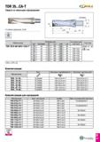 636 TDR 35 CA-T Сверло со сменными картриджами DCONMSh6 Обозначение Размеры (мм) Установочная Пластина DC DCONMS DF LU LPR LS пластина TDR 3574-80-50 Каталог TAEGUTEC 2020 Режущий инструмент для токарных станков с ЧПУ и универсальных с ручным управлением Твердосплавные пластины для резцов и державок Спиральные сверла Стр. D47