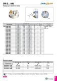 650 CFR D -A45 DRILL SH Насадка для обработки фаски Обозначение Размеры (мм) Размер фаски Режущая пластина DC DC 2 BD LB CFR D100-A45 9 8 16 56 34 20 Каталог TAEGUTEC 2020 Режущий инструмент для токарных станков с ЧПУ и универсальных с ручным управлением Твердосплавные пластины для резцов и державок Спиральные сверла Стр. D61