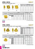 761 NPMX RB/RG Т£ ЕЕР Пластина для головки TBTA 3/5/7/9 Габарит Размеры (мм) IC L S RE 08 8 0 8 36 3 18 0 8 RE RE Пластина Обозначение Центральный Ка Каталог TAEGUTEC 2020 Режущий инструмент для токарных станков с ЧПУ и универсальных с ручным управлением Твердосплавные пластины для резцов и державок Спиральные сверла Стр. D172