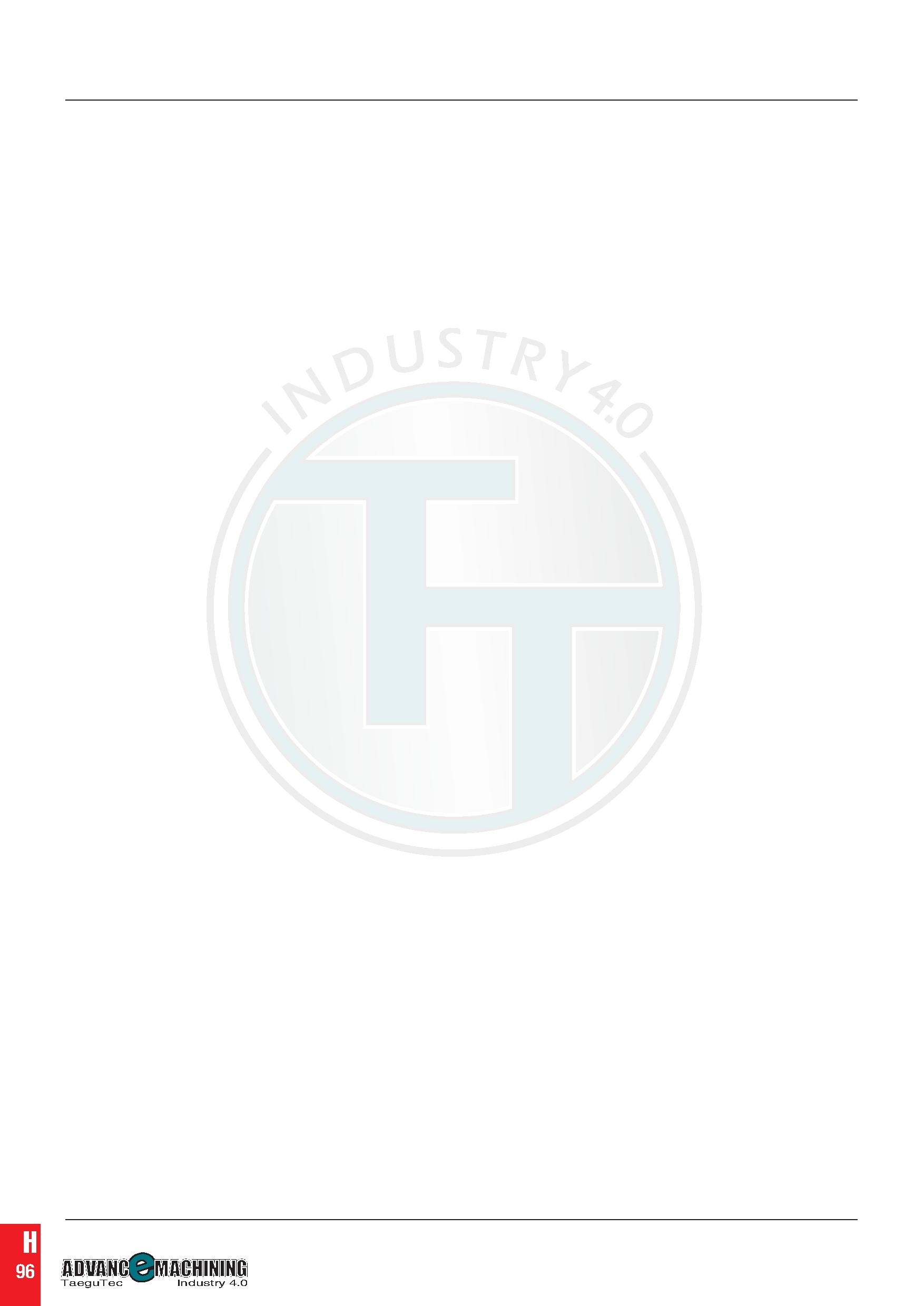 1105 H 96 TaeguTe Industry 4 0 Каталог TAEGUTEC 2020 Вращающийся режущий и вспомогательный инструмент по металлу Твердосплавные пластины Сборные фрезы с СМП Монолитные фрезы и сверла Инструментальные патроны Стр. H96