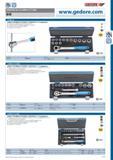 215 НАБОР ТОРЦЕВЫХ ГОЛОВОК GEDORE С КЛЮЧОМ 1/2 14 предметов С трещётка с внутренним шестигранником 19 SK C прочной переключающейся трещоткой с рычажком В голубом стальном фут Каталог GEDORE 2012 Ручной инструмент, специнструмент и инструментальная мебель Стр. 215