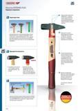 478 Иллюстрированное описание основных характеристик слесарного молотка Gedore ROTBAND-PLUS Значительно превосходят значения, требуемые Институтом стандартов Германии (DIN). Каталог GEDORE 2012 Ручной инструмент, специнструмент и инструментальная мебель Стр. 478
