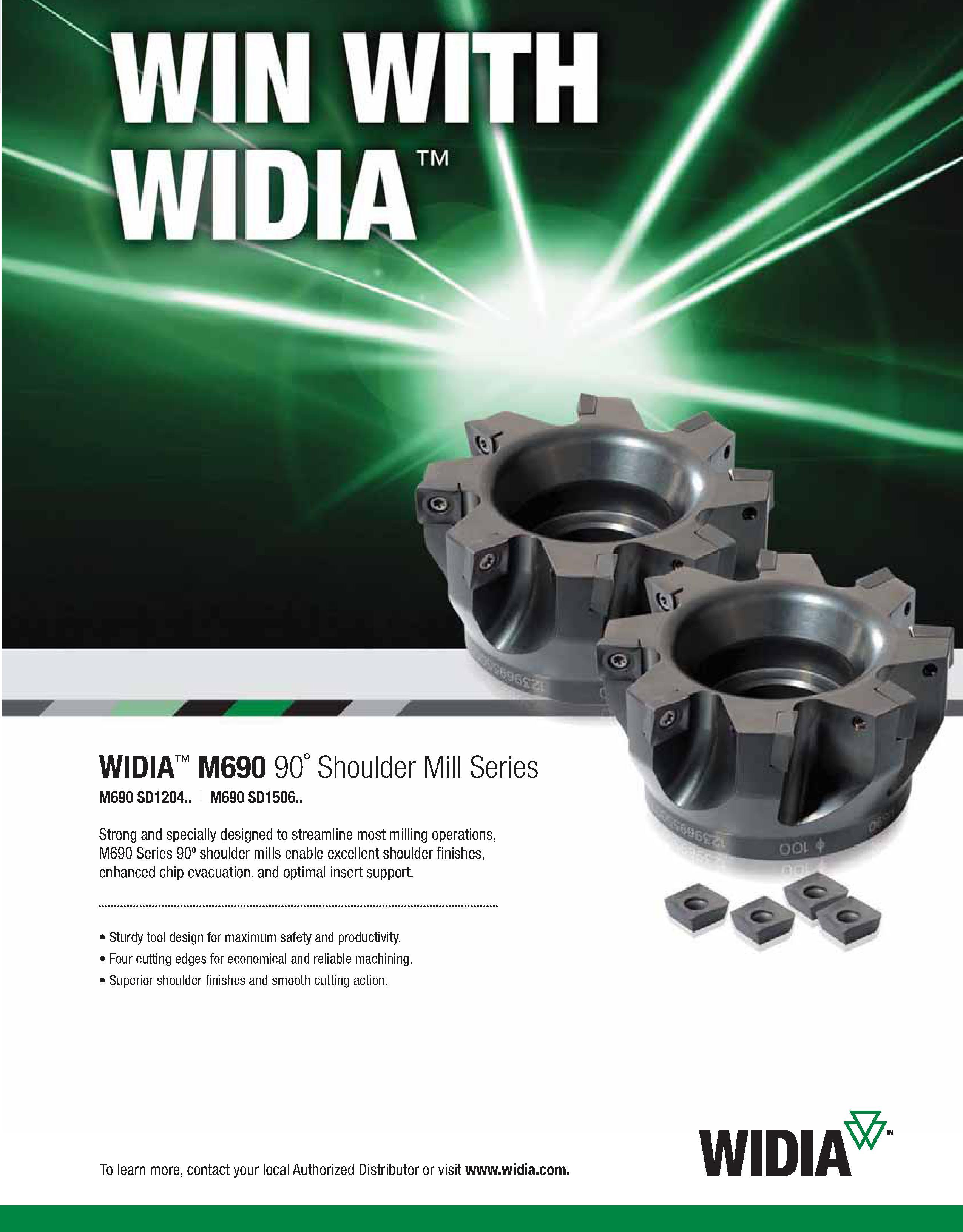 1011 1 Sturdy tool design for maximum safety and productivity 1 Four cutting edges for economical and reliable machining 1 Superior shoulder finishes Каталог WIDIA 2011 Инструментальная оснастка для металлорежущих станков Вспомогательный инструмент для оборудования Адаптеры Насадки Оправки Патроны Стр. J21 ENG