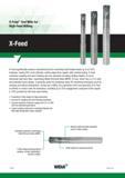 1210 End Mills Widia X-Feed for High-Feed Milling significantly reduces manufacturing time machining heat-treated steels up to 67 HRC hardness, having 5 Каталог WIDIA 2017 Металлорежущий инструмент Стационарный и вращающийся для металлообрабатывающих станков и оборудования Стр. O150 ENG