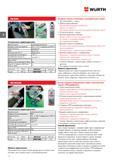 10 Сухая синтетическая смазка Wurth HHS DRYLUBE надежно удерживается на быстро вращающихся деталях Снижает налипание грязи Превосходная коррозионная защита Отличные текучие Каталог WURTH 2015 Инструмент Материалы Крепеж Оборудование Стр. 10