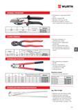 609 WURTH L мм Вес г Исполнение Артикул 220 360 до 45о 0714 03 50 Запасное лезвие 0714 03 501 КУСАЧКИ УСИЛЕННЫЕ Длина Режущая способность , мм ( диам Каталог WURTH 2016 Режущий и слесарный инструмент Продукция химическая и электротехническая Крепежные изделия Расходные и абразивные материалы Стр. 609