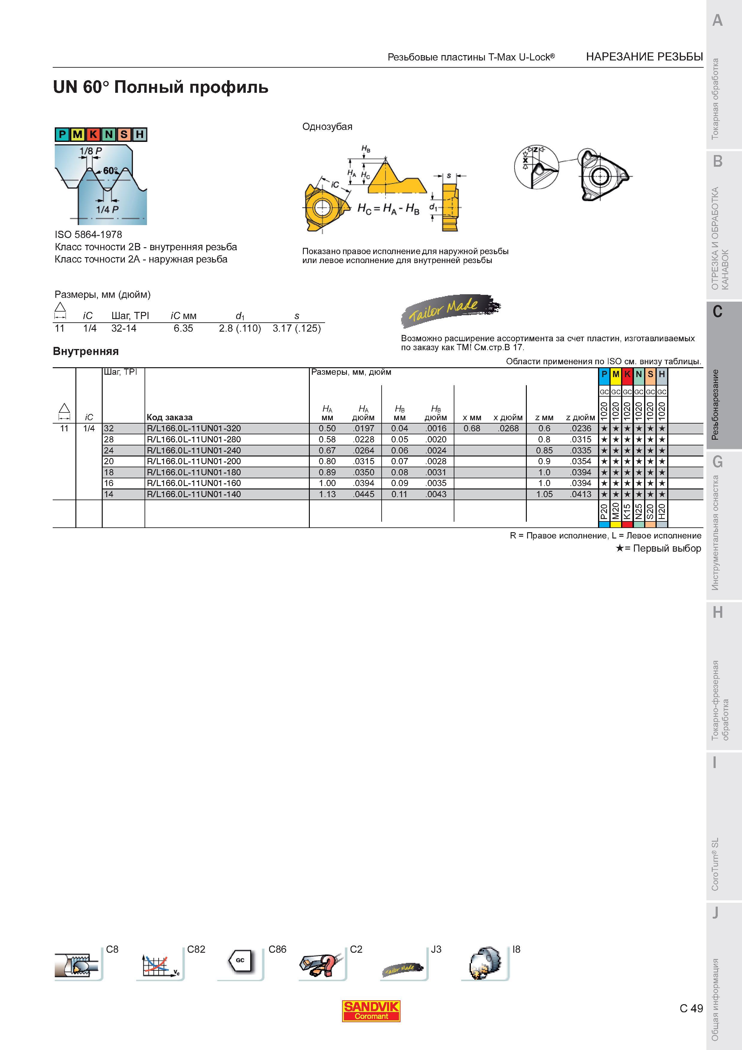 639  Каталог SANDVIK COROMANT 2011 Токарный инструмент и инструментальная оснастка для металлорежущих станков и обрабатывающих центров с ЧПУ Стр. C49