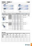 122 TSDNN-F TSKNR/L-F -Tunri Ceramic T-holder type Approach angle Designation Dimension (mm) h l1 l2 f Insert 45° TSDNN 2525 M0903-F 25 25 150 28 12 5 202 Каталог TAEGUTEC 2016 Металлорежущий инструмент для токарных станков Резцы Державки Сменные режущие пластины Сверла монолитные и сборные Стр. A119 ENG