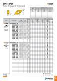 292 DPET DPGT -Tunri Positive 11° clearance 55° rhombic inserts Size Dimension (mm) d r 07 6 35 2 38 0 03-0 2 11 9 52 3 97 0 03-0 2 Insert Designation Fee Каталог TAEGUTEC 2016 Металлорежущий инструмент для токарных станков Резцы Державки Сменные режущие пластины Сверла монолитные и сборные Стр. A289 ENG