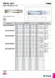 114 TDR 35 CA-T T-DRILL Сверло картриджного типа Глубина сверления 3 5xD Обозначение Размеры (мм) Установочная пластина Пластина D d D3 L L1 L2 LS TD Каталог TAEGUTEC 2016 Сборный и монолитный вращающийся инструмент для металлообработки на металлорежущих станках и обрабатывающих центрах с числовым программным управлением Стр. D43