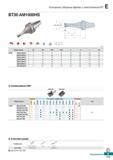 604 Концевые сборные фрезы с хвостовиком ВТ AA 90° AR: 7 5° 13° RR: -28° -7° (мм) Обозначение 0D 0D2 0D3 11 12 L ар ВТЗО AM1010HS-2 2 Каталог KORLOY 2018 Инструмент и станочная оснастка Фрезы концевые монолитные по металлу Сверла спиральные Токарные расточные державки Цанговые патроны Стр. E173