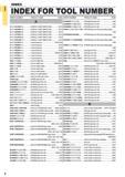 24 INDEX INDEX INDEX FOR TOOL NUMBER ORDER NUMBER PRODUCT NAME PAGE AOOO-DCLNR L12 DOUBLE CLAMP DIMPLE BAR E013 AOOO-DDUNR L15 DOUBLE CLAMP DIMPLE BAR Каталог MITSUBISHI 2015 Токарный и вращающийся инструмент Инструментальные решения для оборудования Стр. 2 ENG