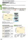 214 CBN & PCD TURNING INSERTS CBN & PCD TURNING INSERTS WAT For Cylinder liner Poduced to order only FEATURES MB5015 is exclusive grade for boring of C Каталог MITSUBISHI 2015 Токарный и вращающийся инструмент Инструментальные решения для оборудования Стр. B008 ENG