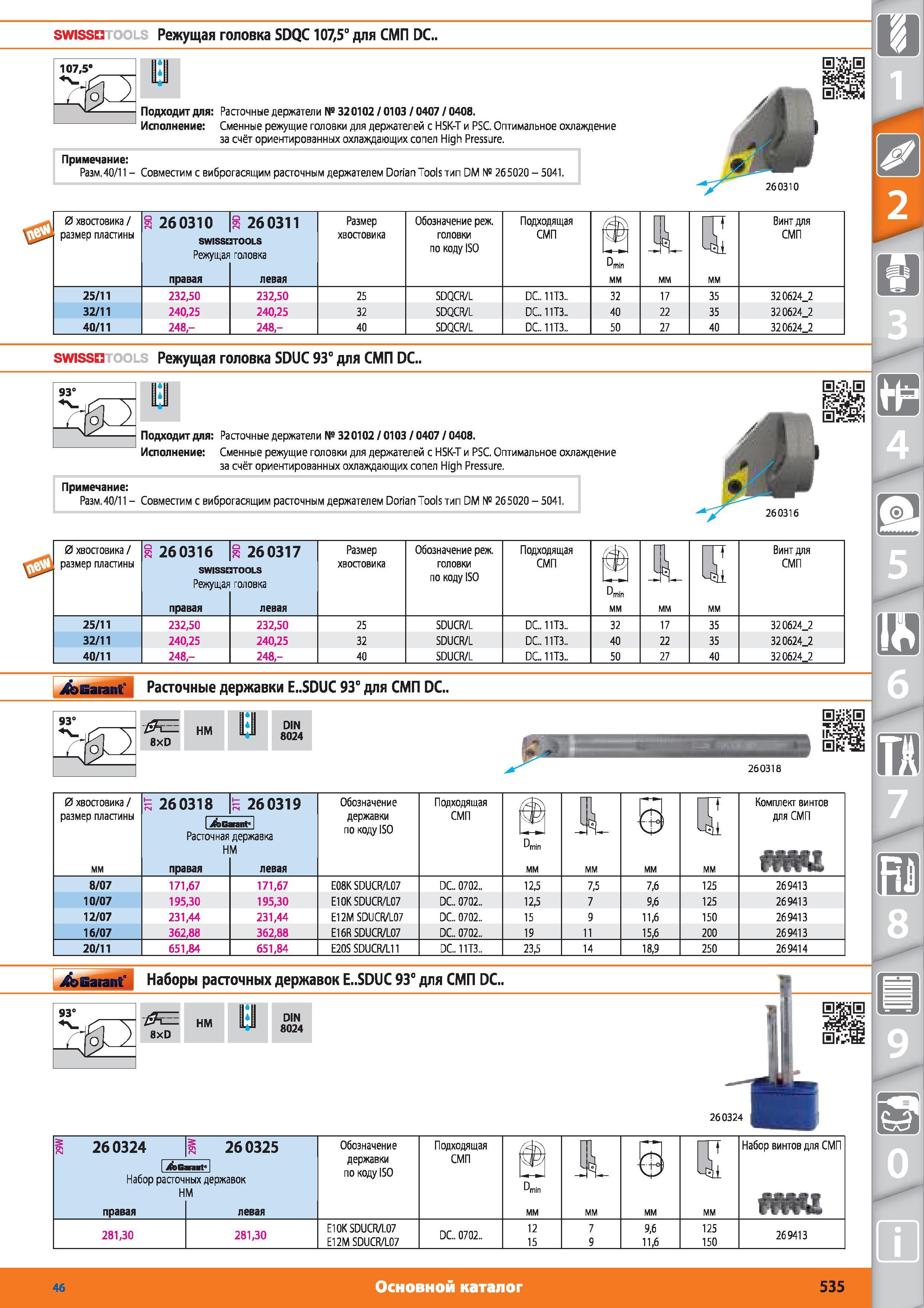 535 Режущая головка SDQC 1075 от Hoffmann Group для СМП DC 1075 Подходит для Расточные держатели 320102 0103 0407 0408 Сменные режущие головки для держате Каталог HOFFMANN GROUP 2015 № 46 на русском Инструмент Оборудование Инвентарь Комплексные технологические решения и поставки Стр. 535