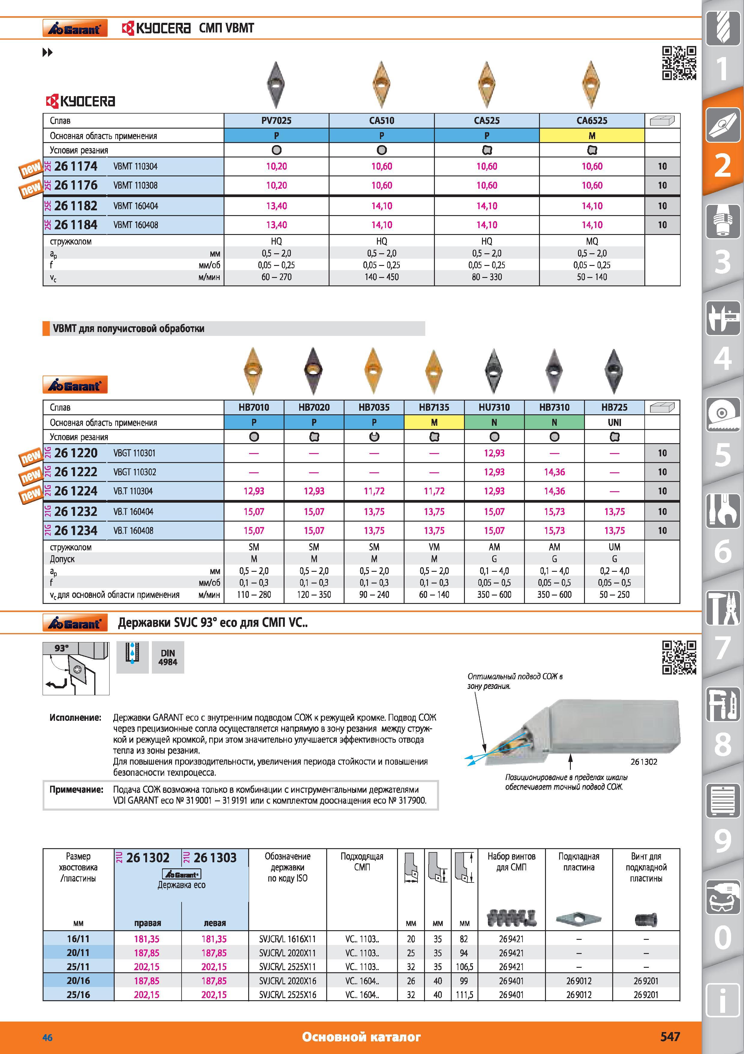 547 СМП VBMT VBMT для получистовой обработки от Hoffmann Group Сплав НВ7010 HB7020 HB7035 НВ7135 HU7310 НВ7310 НВ725 Основная область применения Р М N UNI Каталог HOFFMANN GROUP 2015 № 46 на русском Инструмент Оборудование Инвентарь Комплексные технологические решения и поставки Стр. 547