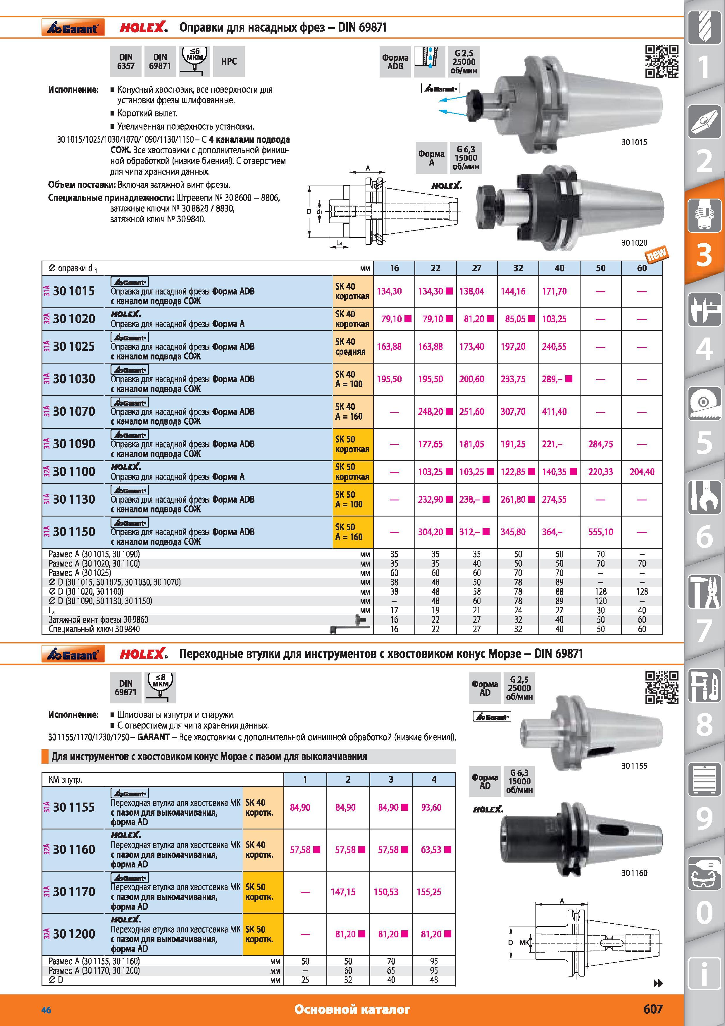 607 Оправки для насадных DIN 6357 DIN 69871 HPC от Hoffmann Group Конусный хвостовик все поверхности для установки фрезы шлифованные Короткий вылет Увелич Каталог HOFFMANN GROUP 2015 № 46 на русском Инструмент Оборудование Инвентарь Комплексные технологические решения и поставки Стр. 607