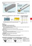 563 HOLDER (Use of special surface treatment) External Internal Coolant flows directly to the cutting edge through a coolant nozzle in the centre of Каталог MITSUBISHI 2020 Режущий инструмент для станков по металлу Фрезы концевые монолитные из твердого сплава и сборные со сменными режущими пластинами Резцы Сверла Стр. G011