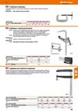 869 С-образные струбцины С-обр форма, кованая сталь, улучшенные Мощный винт с трапец резьбой и подвижной нажимной пластиной Применение: Макс заж Каталог HOFFMANN GROUP 2018 Инструмент ручной Слесарный и механизированный Измерительные приборы и инструменты Производственный инвентарь Стр. 869