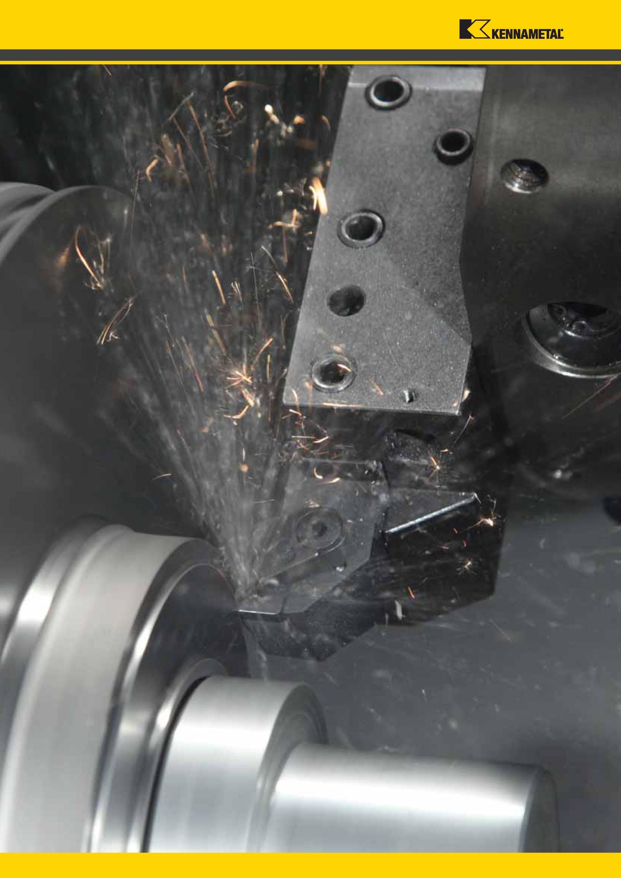 180 Стандартный токарный резец Kennametal со сменной ромбической пластиной и призматической хвостовой частью для закрепления в станке Фотография процесса Мастер-каталог KENNAMETAL 2013 Металлорежущий инструмент Точение Обработка отверстий Фрезерование Стр. B136