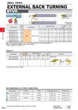 362 SMALL TOOLS SMALL TOOLS EXTERNAL BACK TURNING S10 KAPR 53’ LF BTVHRQOOQ-75F =ET Right hand tool holder only Order Number Stock Insert Number Dime Каталог MITSUBISHI 2020 Режущий инструмент для станков по металлу Фрезы концевые монолитные из твердого сплава и сборные со сменными режущими пластинами Резцы Сверла Стр. D014