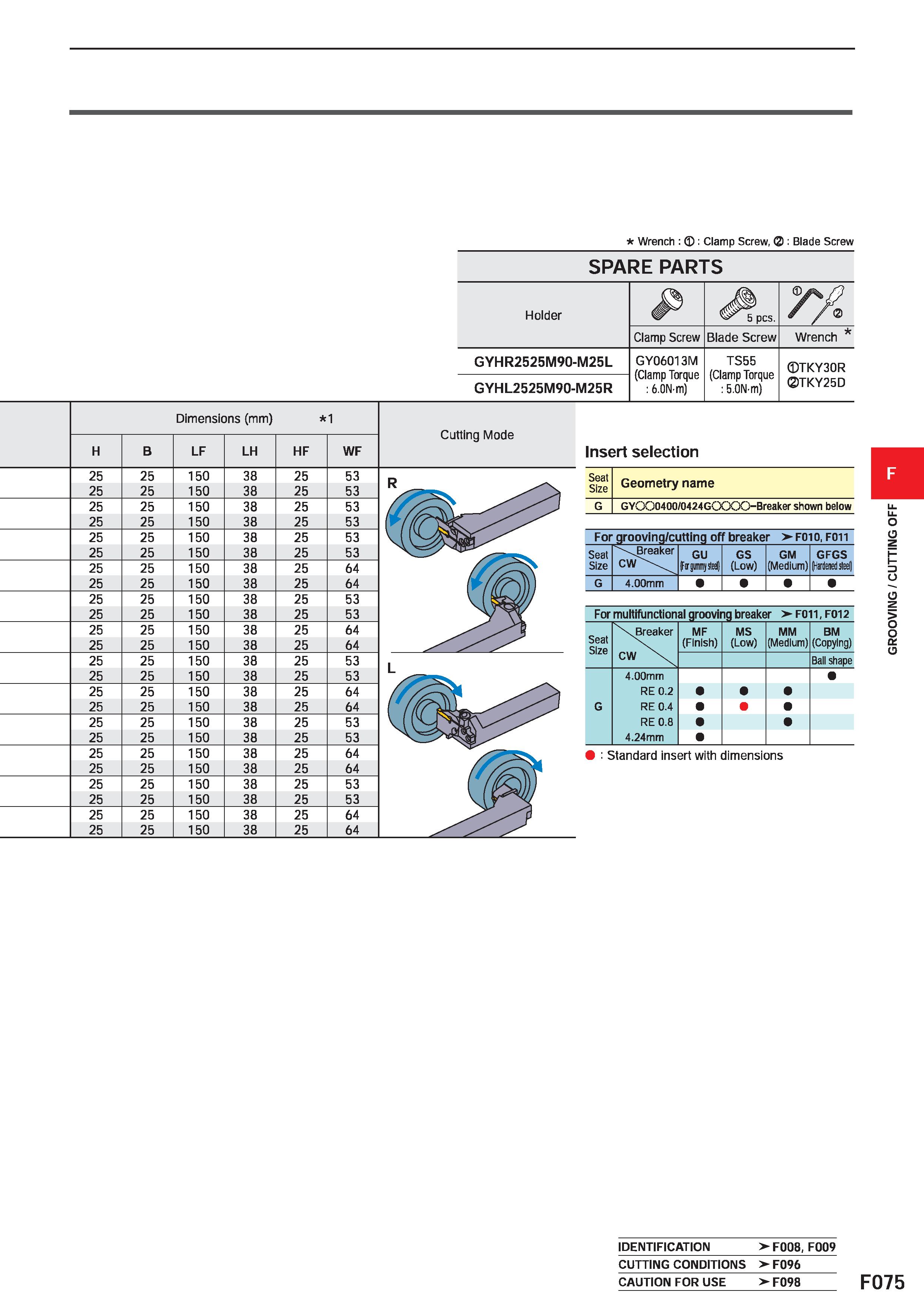 499 H 25 25 25 25 25 25 25 25 25 25 25 25 25 25 25 25 25 25 25 25 25 25 25 25 Wrench : : Clamp Screw, : Blade Screw SPARE PARTS Holder P pcs yyi Clam Каталог MITSUBISHI 2020 Режущий инструмент для станков по металлу Фрезы концевые монолитные из твердого сплава и сборные со сменными режущими пластинами Резцы Сверла Стр. F075