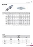 1171 DSK Series BT-DSK (mm) Designation 0D L L1 L2 H Collet/ Step G 0C 0C1 MAX RPM BT50 - DSK6 - 105 1 O-6 O 1O5 55 64 35 HC6/O 5 M8 19 5 32 3 8 8,OOO Каталог KORLOY 2020 Режущий и вспомогательный инструмент для станков ЧПУ и универсальных Фрезы с СМП Сверла твердосплавные Резцы токарные Пластины сменные режущие Стр. I33