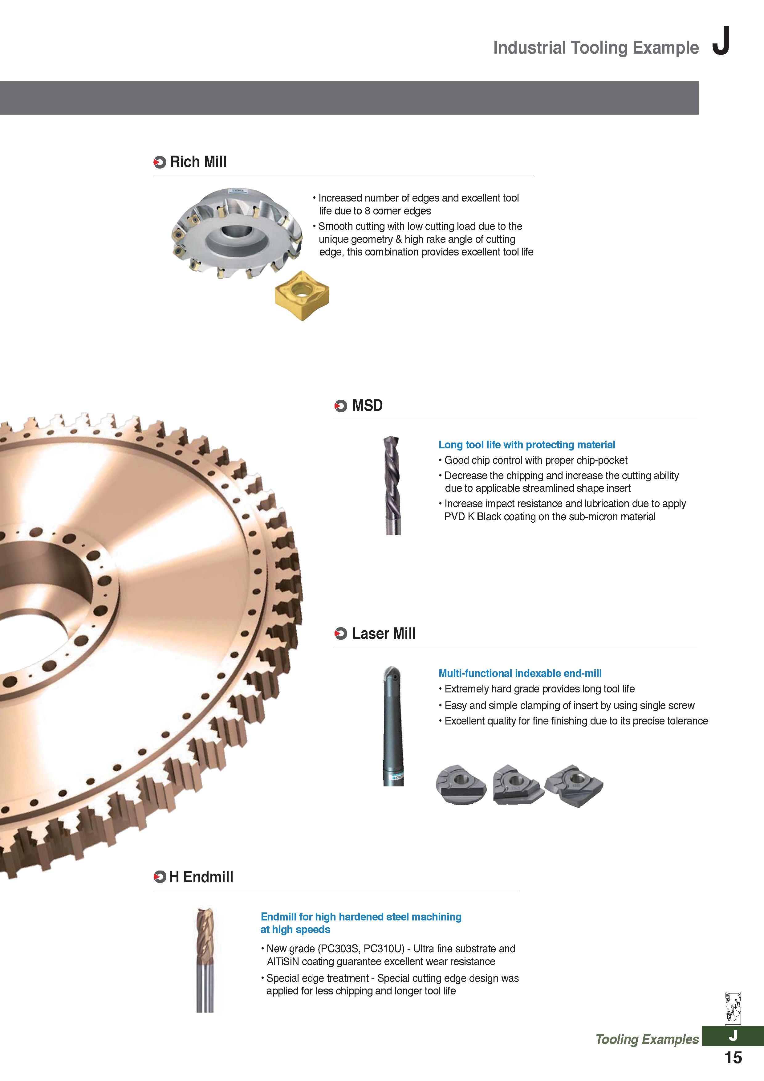 1237 O Rich Mi Increased number of edges and excellent tool life due to 8 corner edges Smooth cutting with low cutting load due to the unique geometry Каталог KORLOY 2020 Режущий и вспомогательный инструмент для станков ЧПУ и универсальных Фрезы с СМП Сверла твердосплавные Резцы токарные Пластины сменные режущие Стр. J15