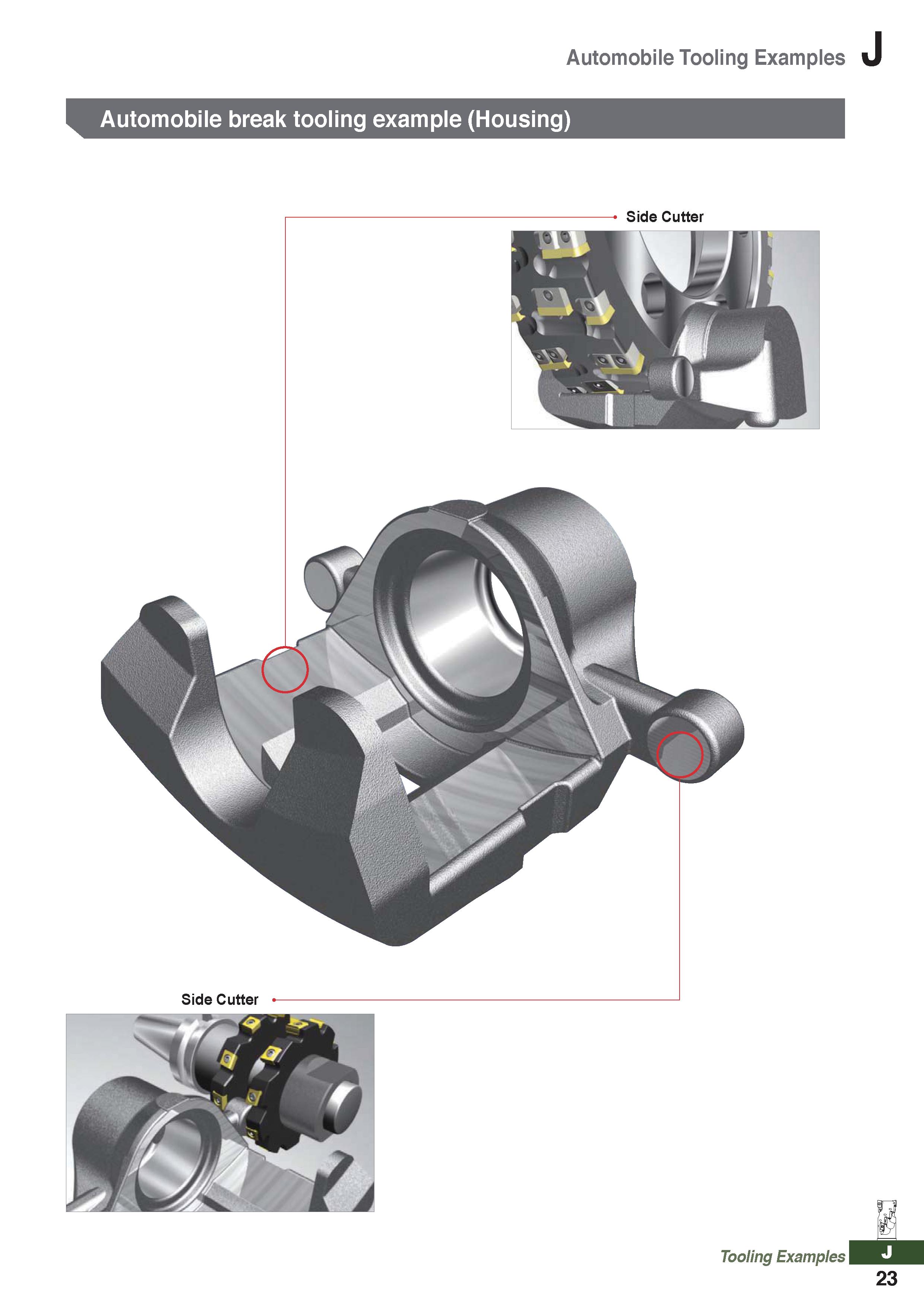 1245 Automobile Tooling Examples Automobile break tooling example (Housing) Side Cutter Tooling Examples J 23 Каталог KORLOY 2020 Режущий и вспомогательный инструмент для станков ЧПУ и универсальных Фрезы с СМП Сверла твердосплавные Резцы токарные Пластины сменные режущие Стр. J23